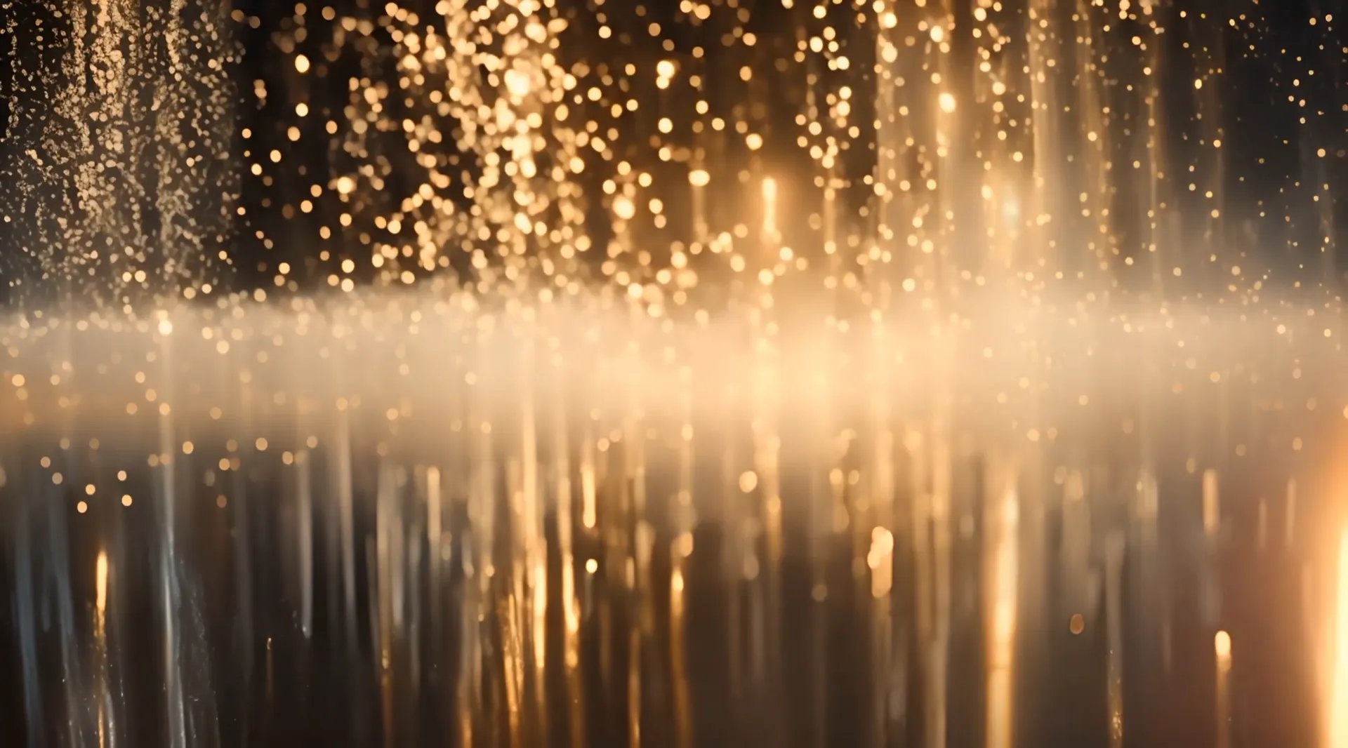 Golden Particle Shower Stock Video Backdrop